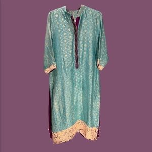 Blue and plum colored desi kameez/blouse